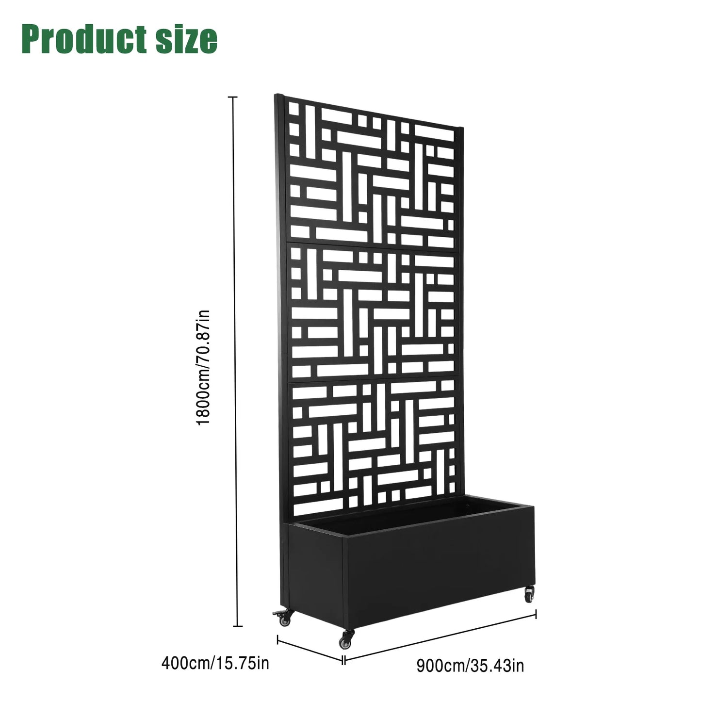 Plant Box with Metal Trellis Outdoor Raised Planter Box Privacy Screen Raised Garden Bed Privacy Planters for Patio Planter Box