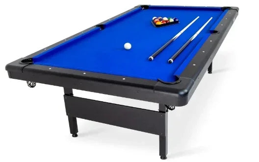 Portable Pool Table With Full Set Balls Cues Chalk Brush
