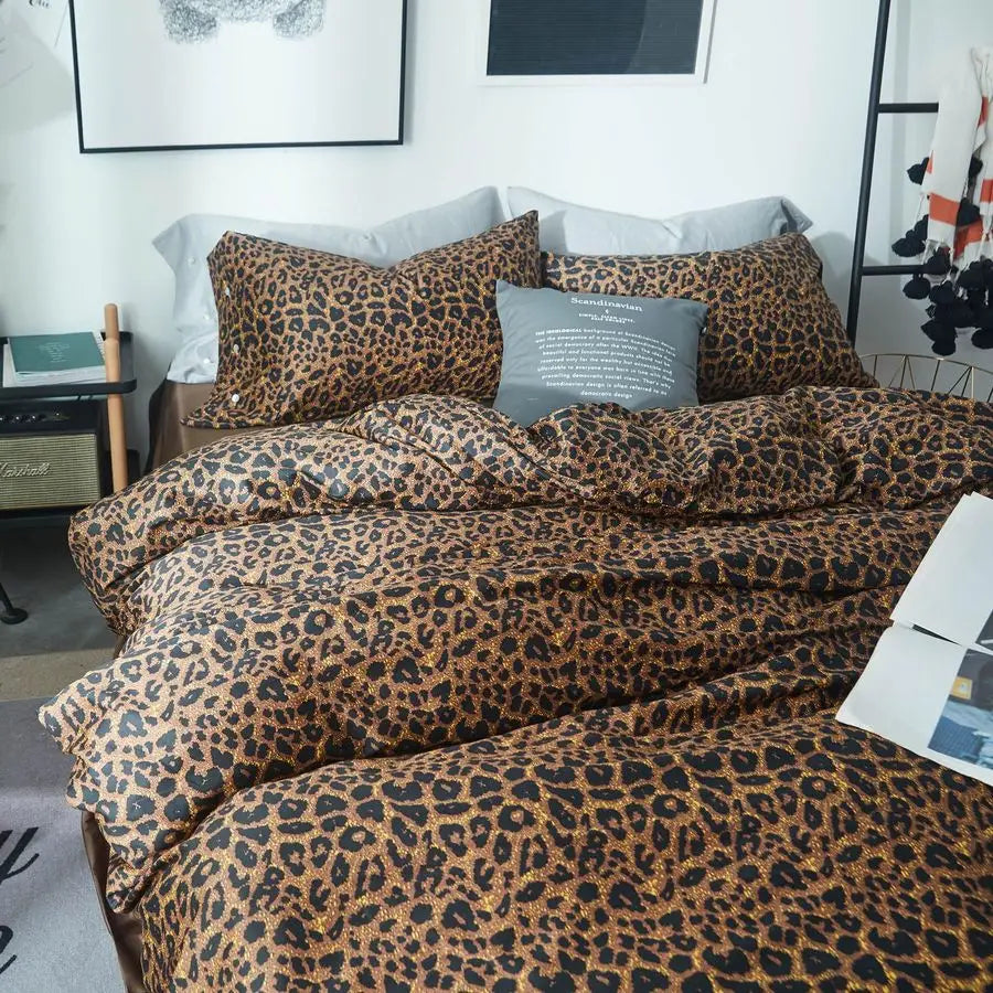 Cheetah Print Comforter Set 3 Pieces