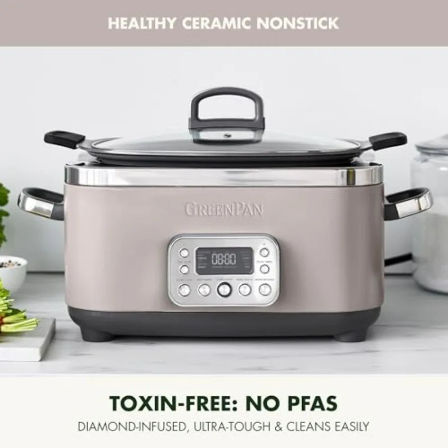 Iosn 14-In-1 Programmable Slow Cooker PFAS-Free Ceramic Nonstick