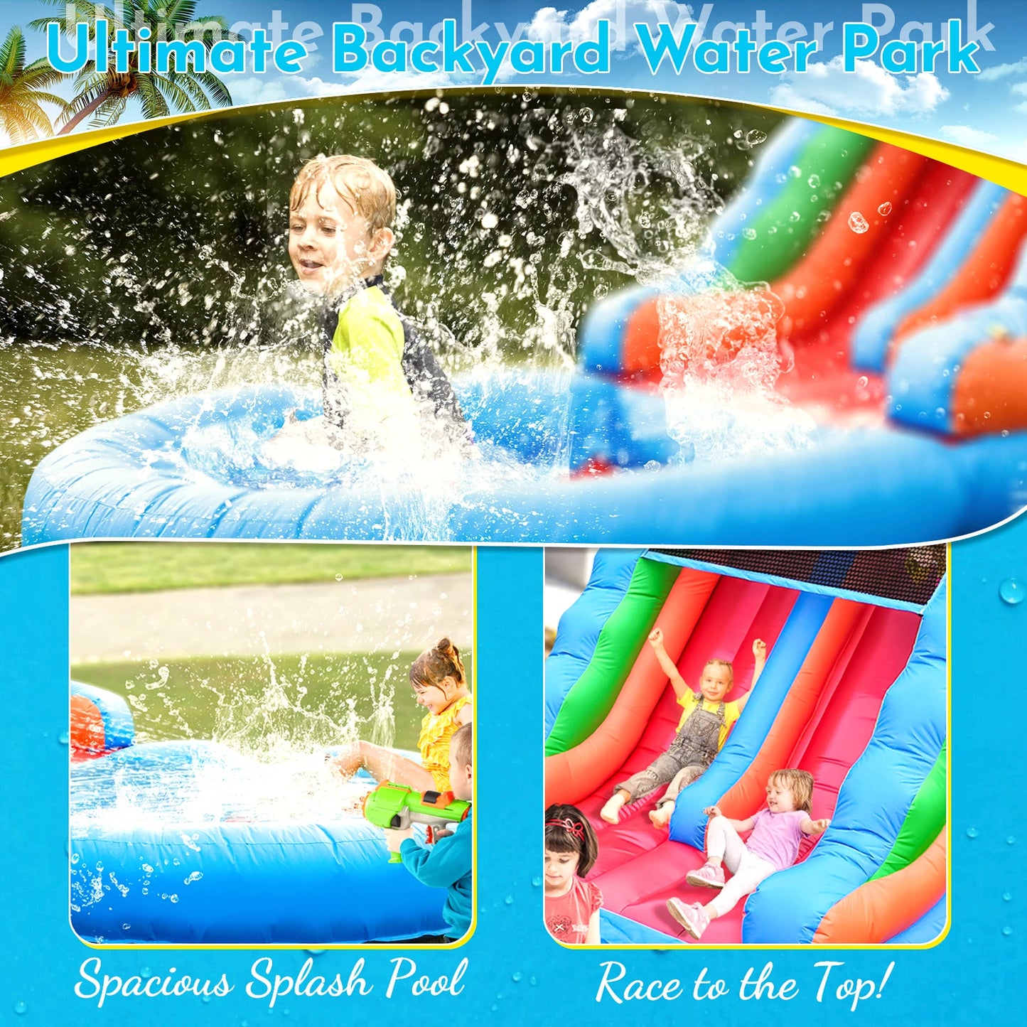 KING INFLATABLE Water Slide and Commercial Bounce House