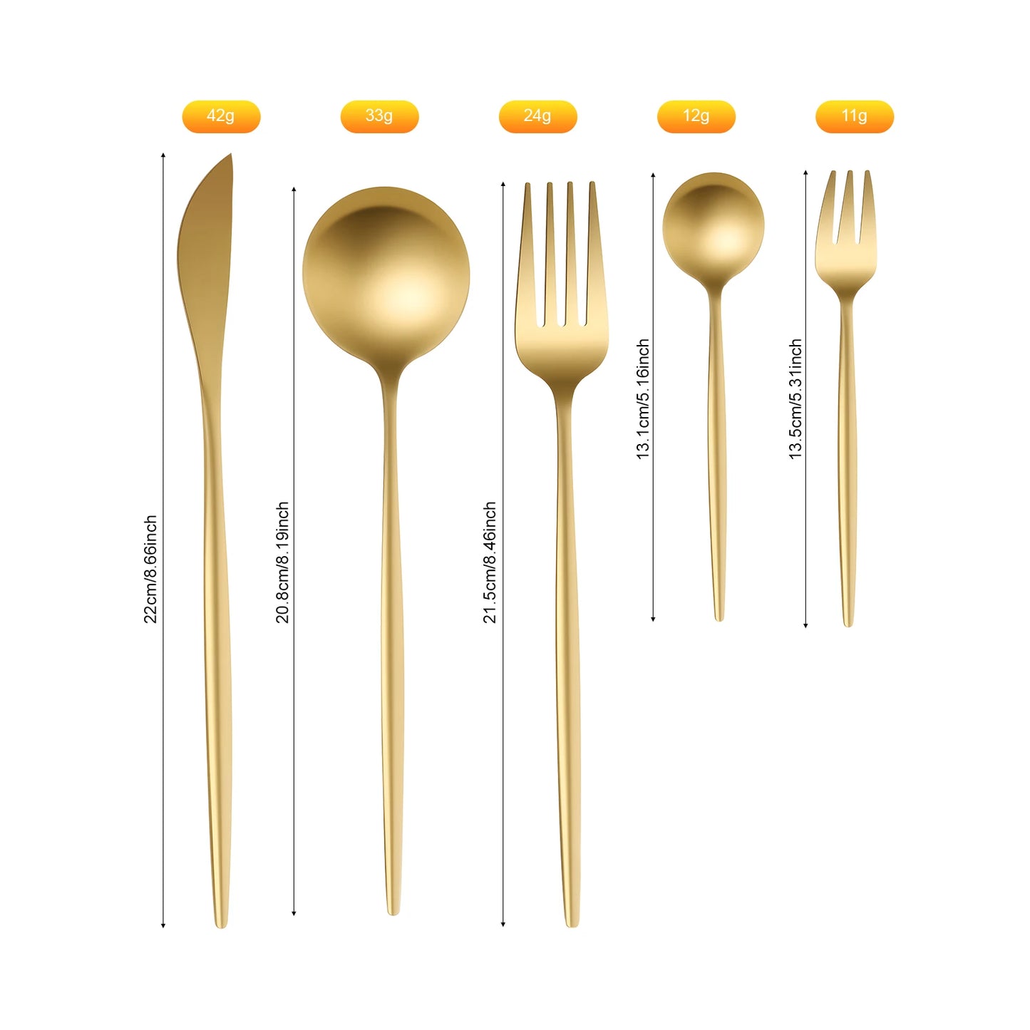 Gold Flatware Set 90 Pcs Stainless Steel Cutlery Set Titanium Plated Utensils for Home Restaurant Wedding Party