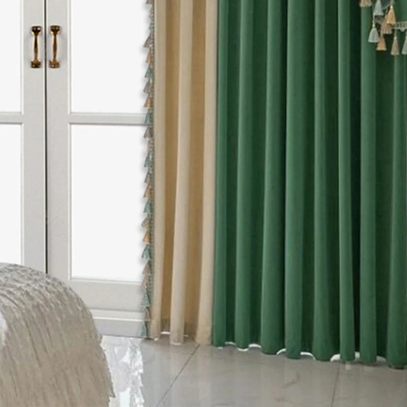 Living Room Curtain Set 2 Pack Flannelette Shading, Luxury